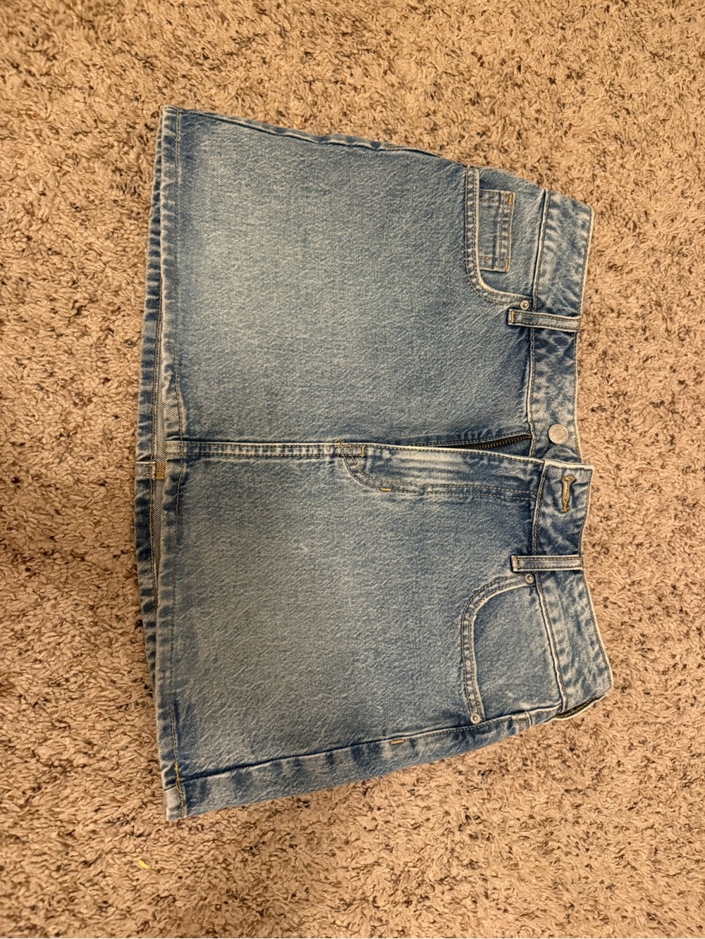 PacSun Light Blue Denim Skort Shorts